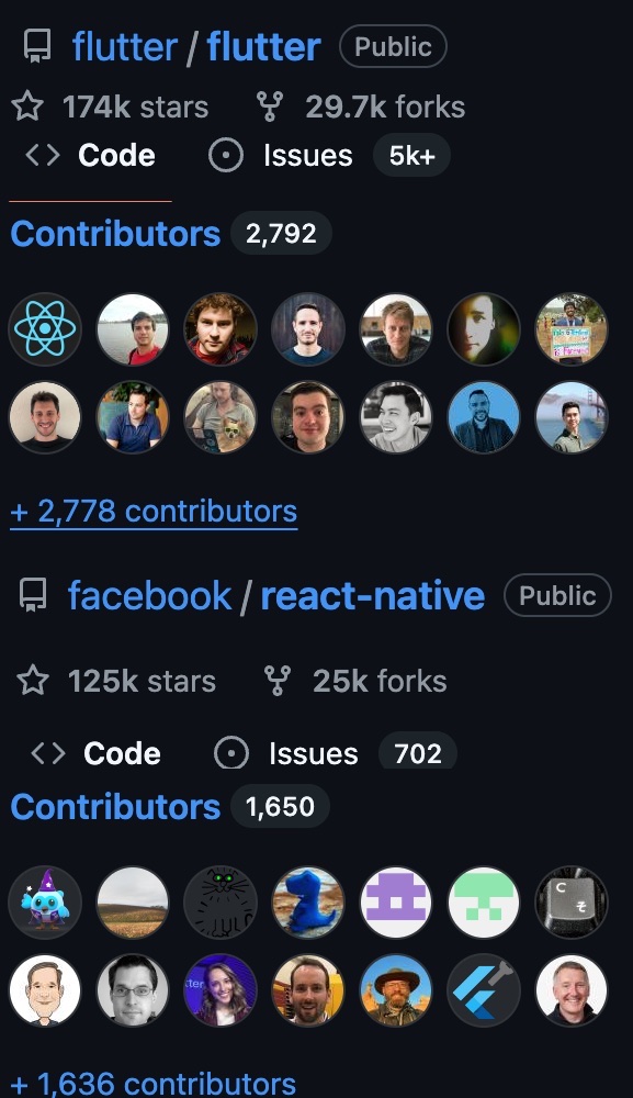 Flutter vs React